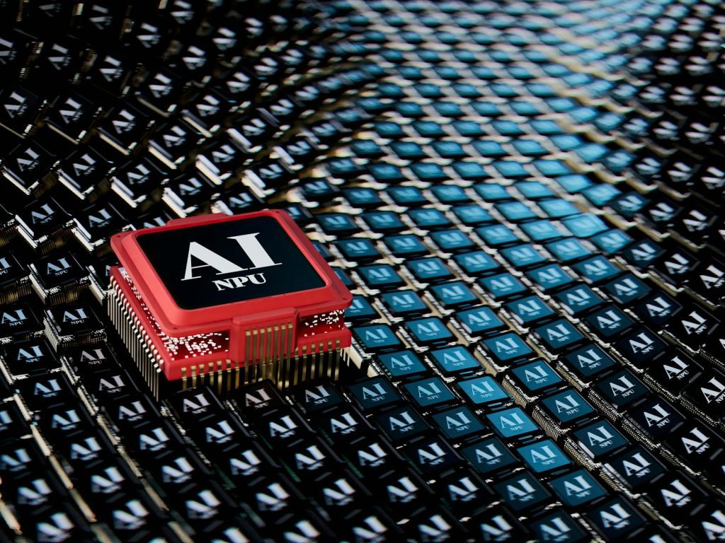 A micro processor sitting on top of a table